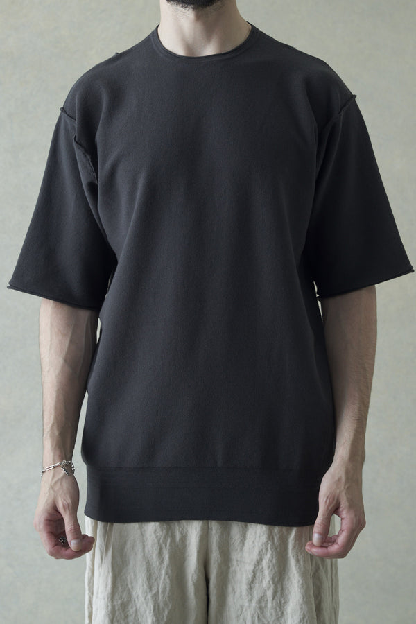 DEVOA knitted round neck T-shirt SKC-HPC1 charcoal